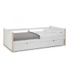 Cama nido juvenil Tiana con somier acabado blanco/natural 62 cm(alto) 200 cm(ancho) 98.5 cm(fondo)