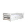 Cama nido modelo Amor para dormitorio juvenil acabado en tonos grises-blanco, 105 cm (Ancho) 198cm (Fondo) 62 cm (Alto