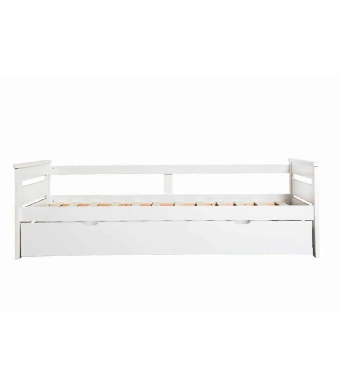 Cama nido modelo Amor para dormitorio juvenil acabado en tonos grises-blanco, 105 cm (Ancho) 198cm (Fondo) 62 cm (Alto