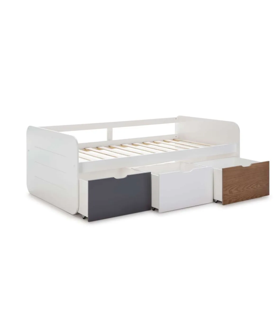 Cama nido Romina con cajones. Largo: 105cm Ancho: 195.2cm Alto: 70cm