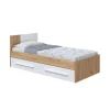 Cama Nuria con dos cajones 90 cm para dormitorio juvenil 77 cm(alto) 92 cm(ancho) 196 cm(largo)
