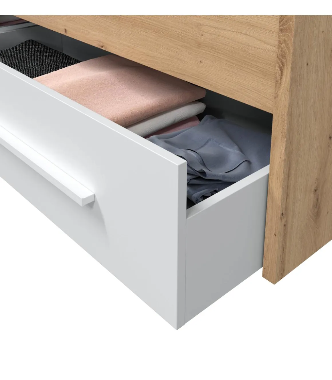 Cama Nuria con dos cajones 90 cm para dormitorio juvenil 77 cm(alto) 92 cm(ancho) 196 cm(largo)