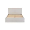 Cama para dormitorio matrimonio Anika acabado blanco. Para colchón 140x190 cm.