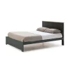 Cama para dormitorio matrimonio Anika acabado gris antracita. Para colchón 160x200 cm.