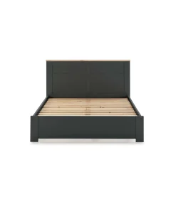 Cama para dormitorio matrimonio Anika acabado gris antracita. Para colchón 160x200 cm.