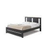 Cama para matrimonio modelo Elara con somier acabado gris antracita. Para colchón de 140x190 cm