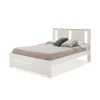 Cama para matrimonio modelo Elara con somier acabado blanco. Para colchón de 140x190 cm