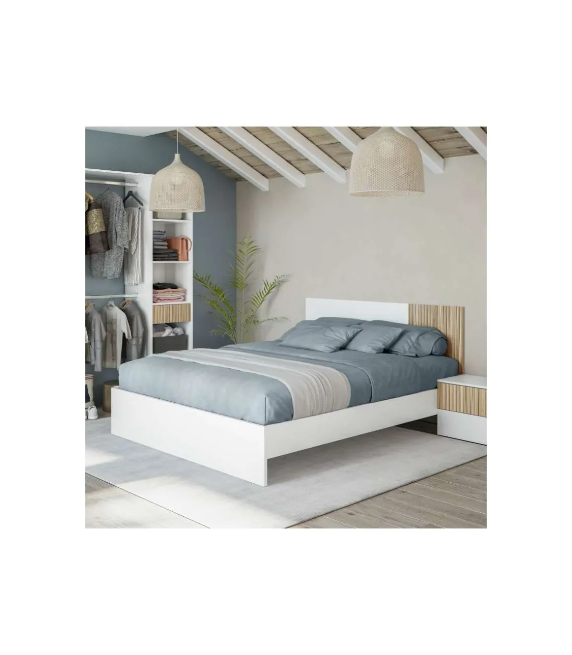 Cama Tempo para colchon de 160x190. 39 cm (alto), 166 cm (ancho), 196 cm(largo)