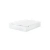 Canape abatible Global de Sonpura madera acabado blanco tapa tapizada de 80x200.