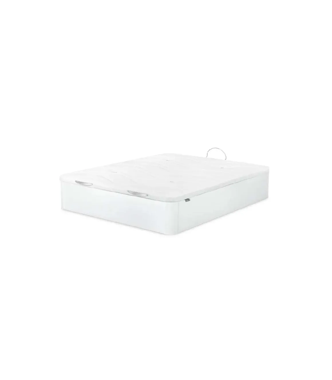 Canape abatible Global de Sonpura madera acabado blanco tapa tapizada de 80x200.