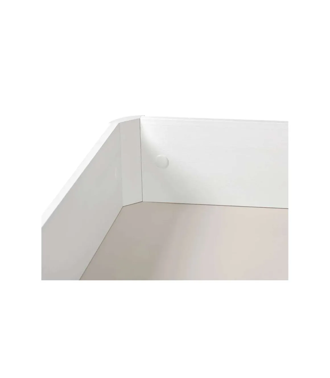 Canape abatible Line de Sonpura madera acabado blanco tapa tapizada de 150x200cm.