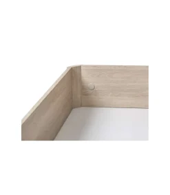 Canape abatible Line de Sonpura madera acabado roble cambrian tapa tapizada de 105x190.