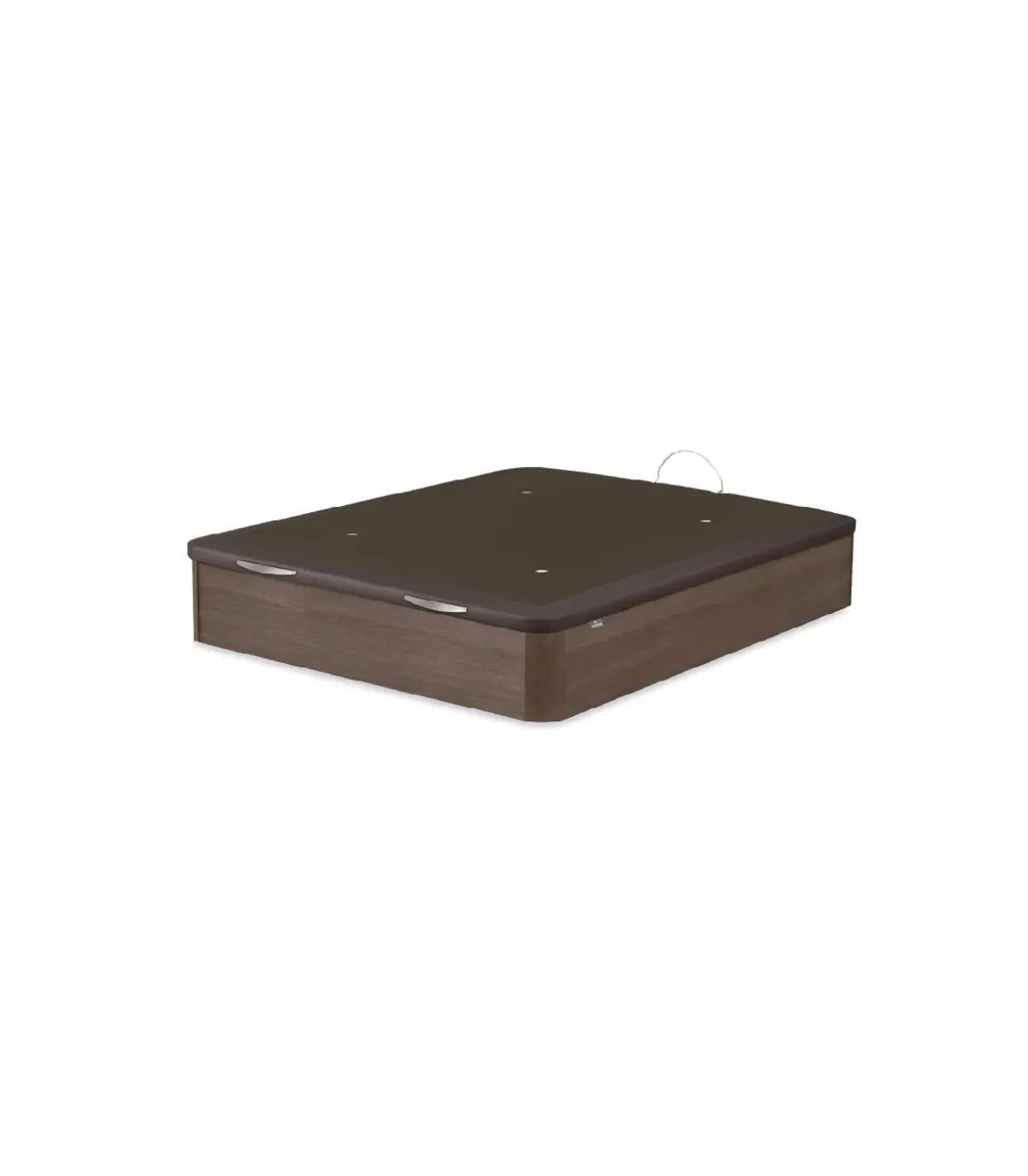Canape abatible Line de Sonpura madera acabado wengue tapa tapizada de 105x200.