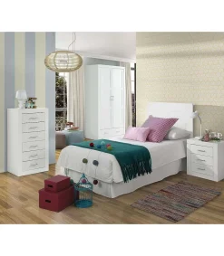 Chifonier 6 Cajones De Dormitorio acabado Lacado Blanco 102 cm(alto)50 cm(ancho)40 cm(fondo)