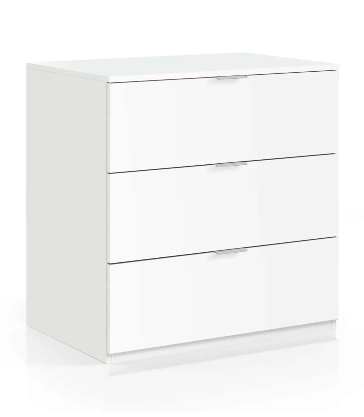 Cómoda 3 cajones Hierro en acabado blanco 80 cm(alto)77 cm(ancho)38 cm(largo)