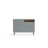 Cómoda para dormitorio modelo Corvo 1 hueco 7 cajones acabado gris perla, 40cm(ancho) 90cm(alto) 120cm (largo)