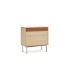 Cómoda para dormitorio modelo Yoko 4 cajones acabado roble/teja, 45cm(ancho) 86cm(alto) 90cm (largo)