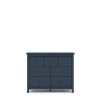 Cómoda para dormitorio modelo Miguel 4+ 3 cajones acabado azul, 110cm(ancho) 80cm(alto) 40cm(fondo).