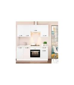 Cocina completa con encimera y con zocalo de 180 cm(ancho) color blanco KIT-KIT