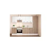 Cocina completa con encimera y con zocalo de 3 metros(ancho) color roble-blanco KIT-KIT