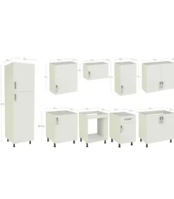 Cocina completa con encimera y con zocalo de 3 metros(ancho) color roble-blanco KIT-KIT