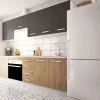Cocina completa con zocalo y con encimera 240 cm(ancho) color roble albar/gris parís KIT-KIT