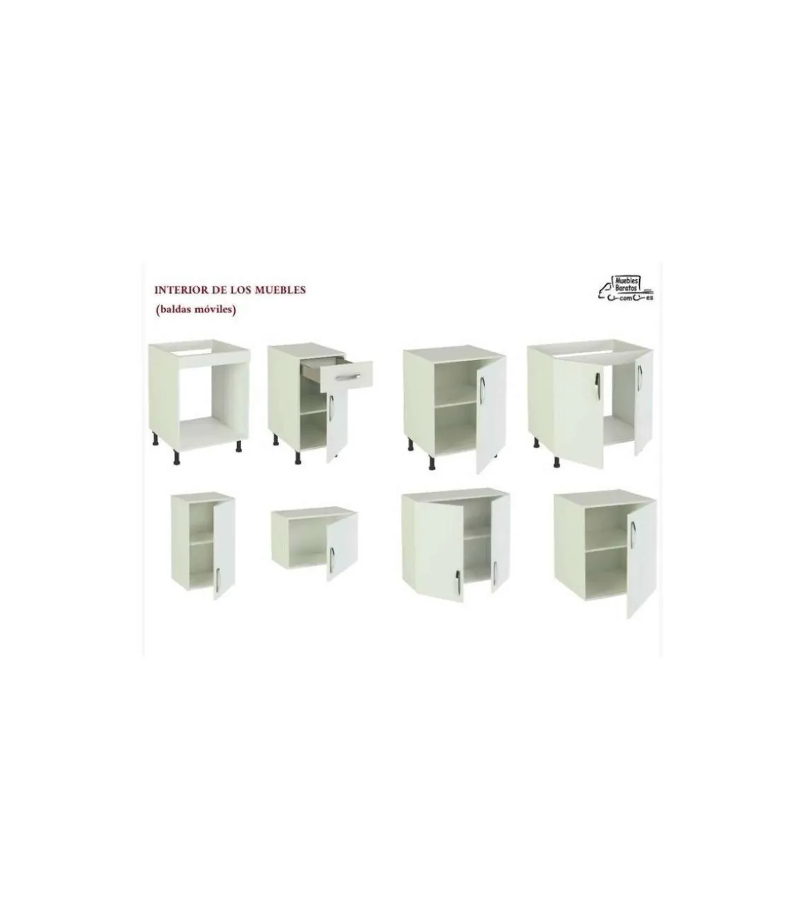 Cocina completa con zocalo y con encimera 240 cm(ancho) color roble albar/gris parís KIT-KIT
