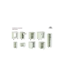 Cocina completa con zocalo y encimera 3 metros(ancho) color gris parís KIT-KIT