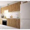 Cocina completa sin zocalo y sin encimera 240 cm(ancho) color roble albar, KIT-KIT