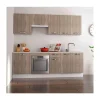 Cocina completa sin zocalo y sin encimera 240 cm(ancho) color roble cortez, KIT-KIT