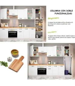 Cocina completa sin zocalo y sin encimera de 3 metros(ancho) color blanco KIT-KIT