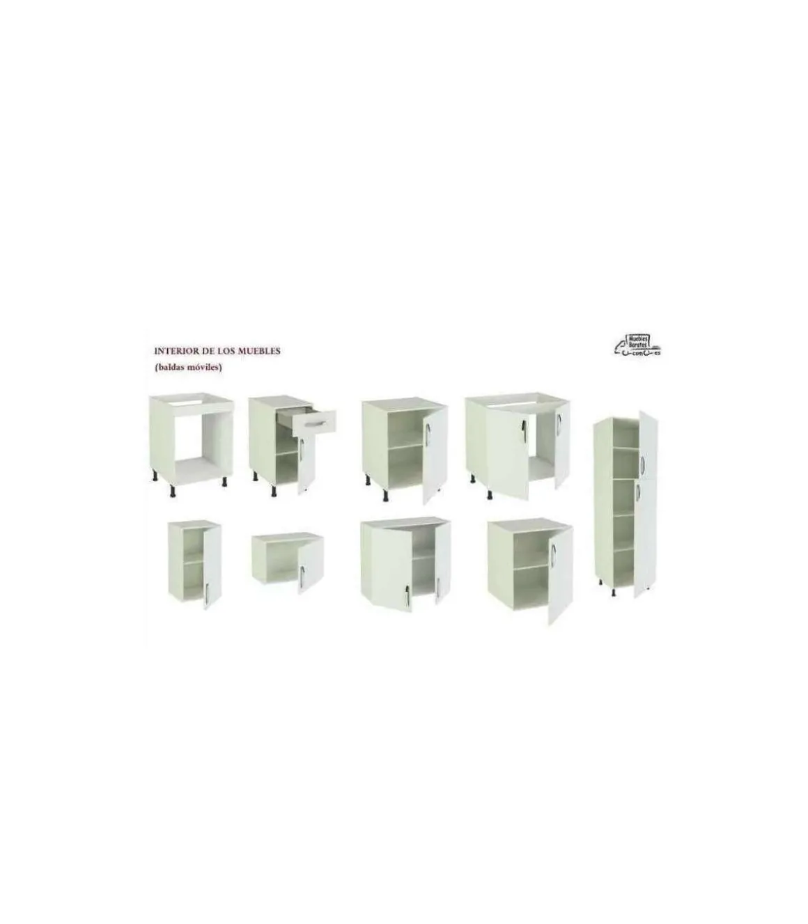 Cocina completa sin zocalo y sin encimera 3 metros(ancho) color roble albar, KIT-KIT
