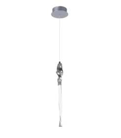 Colgante led cromo modelo Mar 51 cm (alto)12 cm(ancho)12 cm(fondo)