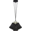 Colgante 3 luces modelo Alexia acabado negro 48 cm(alto)35 cm(ancho)35 cm(largo)