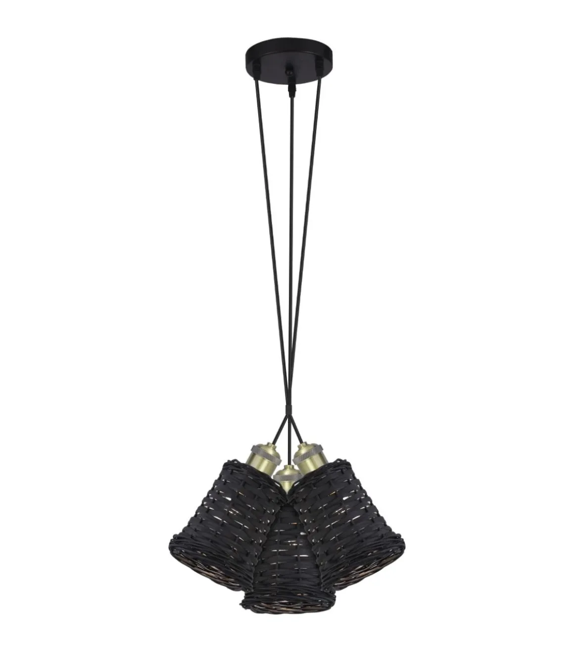 Colgante 3 luces modelo Alexia acabado negro 48 cm(alto)35 cm(ancho)35 cm(largo)