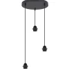 Colgante 3 luces modelo Larrue acabado negro 30 cm (alto)9 cm(ancho)9 cm(fondo)