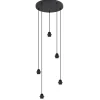 Colgante 5 luces modelo Larrue acabado negro 49 cm (alto)9 cm(ancho)9 cm(fondo)