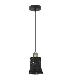 Colgante modelo Alexia acabado negro 24 cm(alto)13 cm(ancho)13 cm(largo)