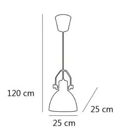 Colgante modelo Aliso acabado gris 120 cm(alto)25 cm(ancho)25 cm(largo)