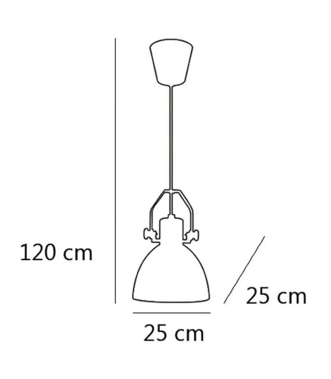 Colgante modelo Aliso acabado gris 120 cm(alto)25 cm(ancho)25 cm(largo)