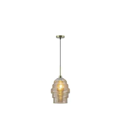 Colgante modelo Amber acabado cristal Ambar, 30cm(alto) 20cm(ancho) 20cm(fondo)