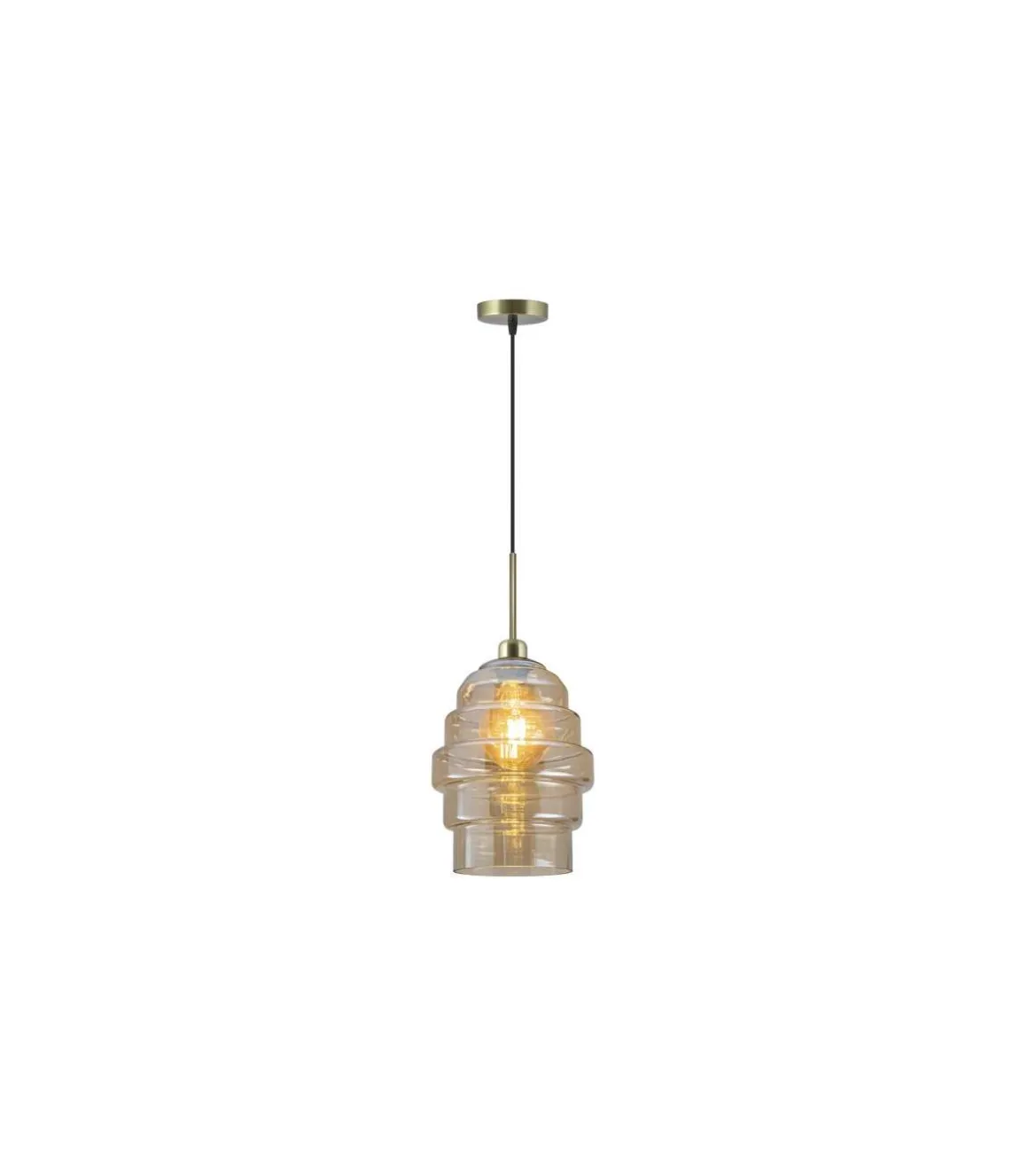 Colgante modelo Amber acabado cristal Ambar, 30cm(alto) 20cm(ancho) 20cm(fondo)