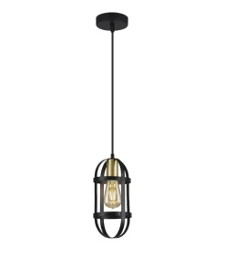 Colgante modelo Karan acabado negro 23 cm(alto) 14 cm(ancho) 14 cm(fondo.