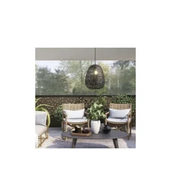 Colgante modelo Opra acabado rattan marrón 50 cm(alto)31 cm(ancho)31 cm(largo)