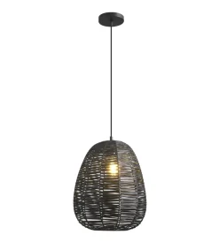 Colgante modelo Opra acabado rattan marrón 50 cm(alto)31 cm(ancho)31 cm(largo)