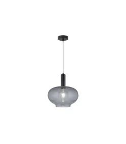 Colgante modelo Pataias acabado cristal negro/fumé, 43cm(alto) 30cm(ancho) 30cm(fondo)
