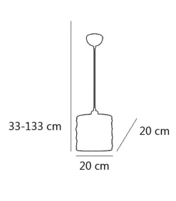 Colgante modelo Rabat acabado cromo 33 cm(alto) 20 cm(ancho)20 cm(fondo