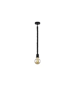 Colgante modelo Rope acabado negro, 100cm(alto) 10cm(ancho) 10cm(fondo.