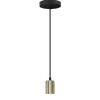 Colgante modelo Sauce con acabado negro y cuero 15cm(alto) 10cm(ancho) 10cm(fondo