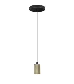 Colgante modelo Sauce con acabado negro y cuero 15cm(alto) 10cm(ancho) 10cm(fondo